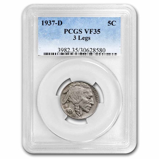 1937-D 3 Legged Buffalo Nickel VF-35 PCGS 1937-D 3 Legged Buffalo Nickel VF-35 PCGS